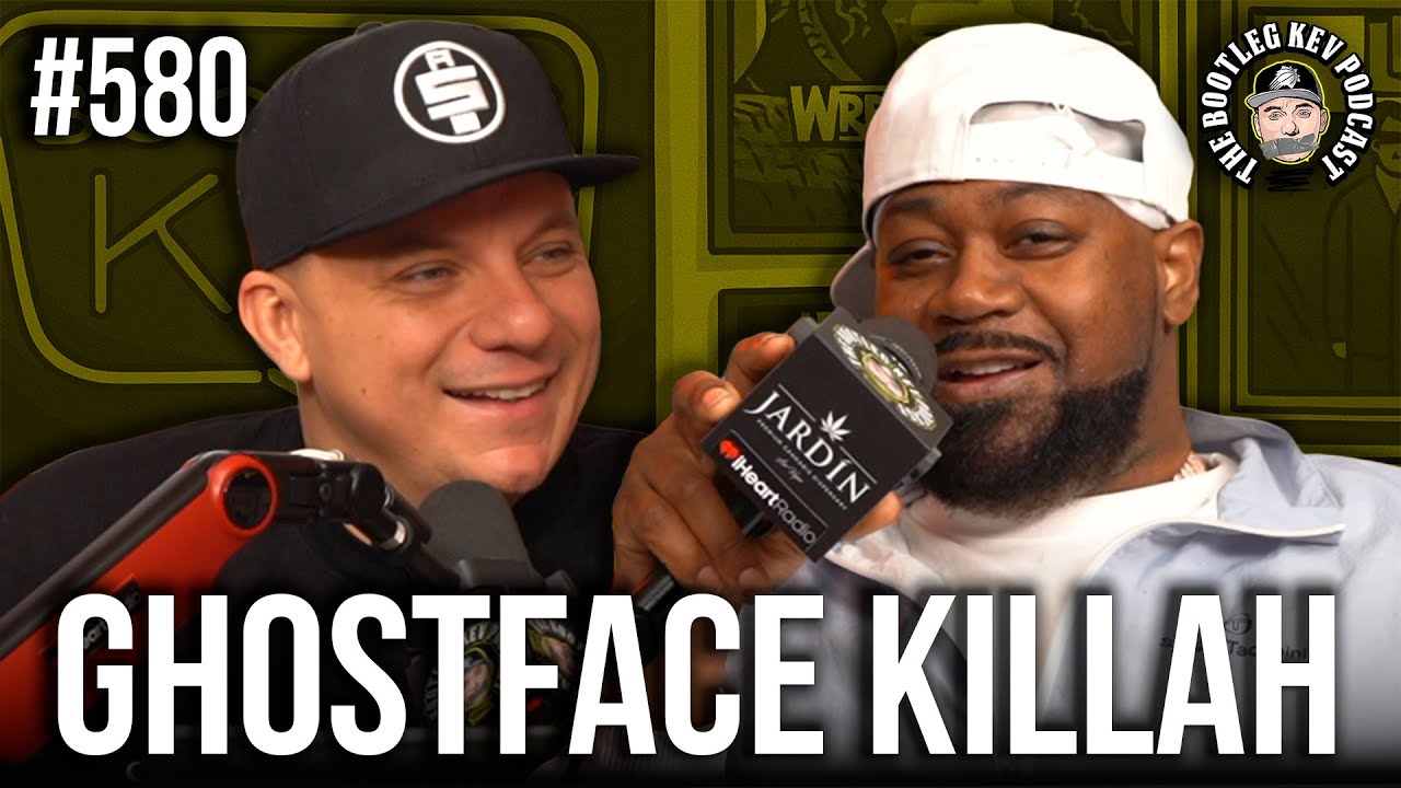 YouTube post by @BootlegKev for Jardin Las Vegas. Caption reads: Ghostface Killah Breaks Down New Album, $2M....