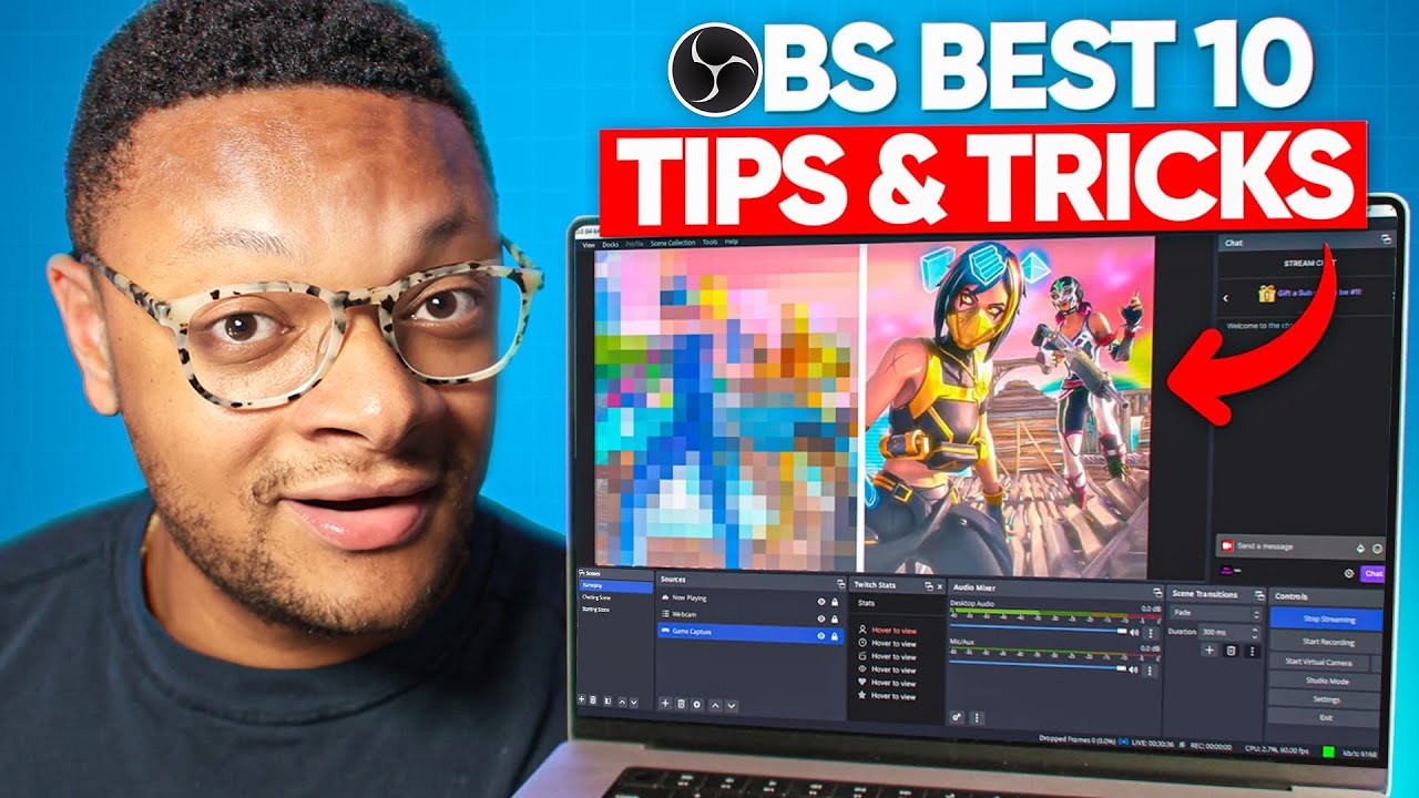 YouTube post by @MidnightMan for Bonfire. Caption reads: Top 10 OBS Features & Plugins for Streaming in....