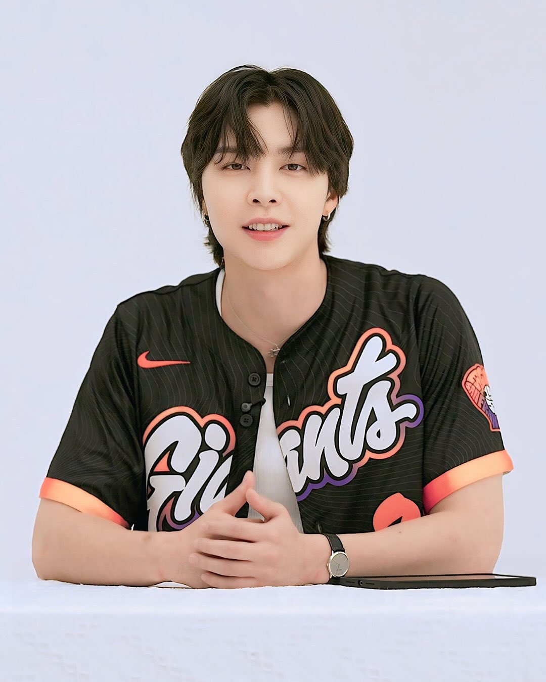 Instagram post by @johnnyjsuh for MLB-KOREA. Caption reads: Introducing the new MC of MLB's Korean-exclusive....