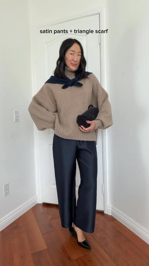 Instagram post by @itsyourgirlsamanthaaa for Poshmark. Caption reads: my best @poshmark find ever: the 2023 COS cashmere....