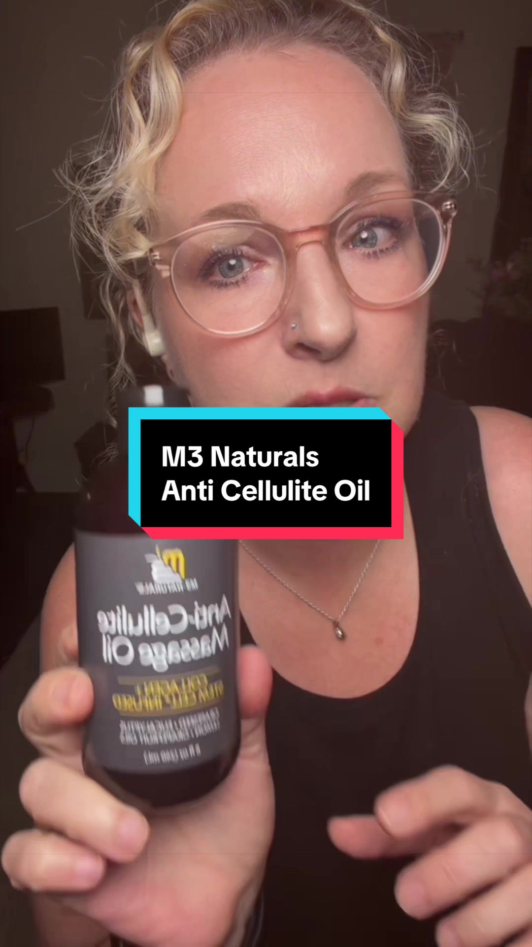 TikTok post by @firecracker816 for M3 Naturals. Caption reads: [...] advice. #ArmJourney #Over40Beauty....