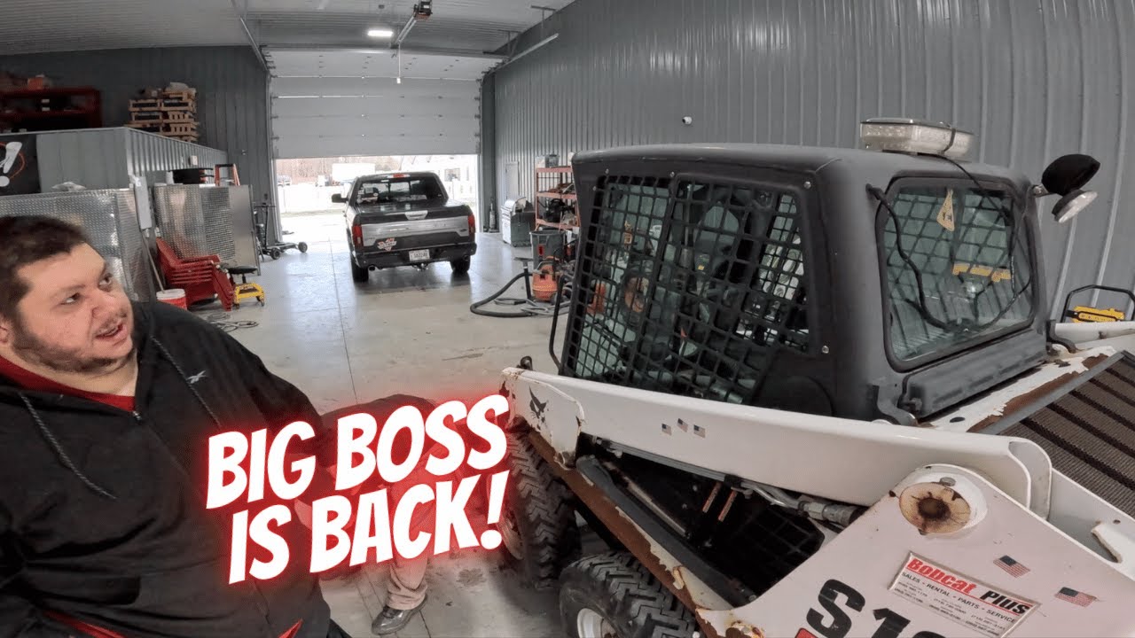 YouTube post by @VictoryOutdoorServices for AG1. Caption reads: Special guest for plow prep!.