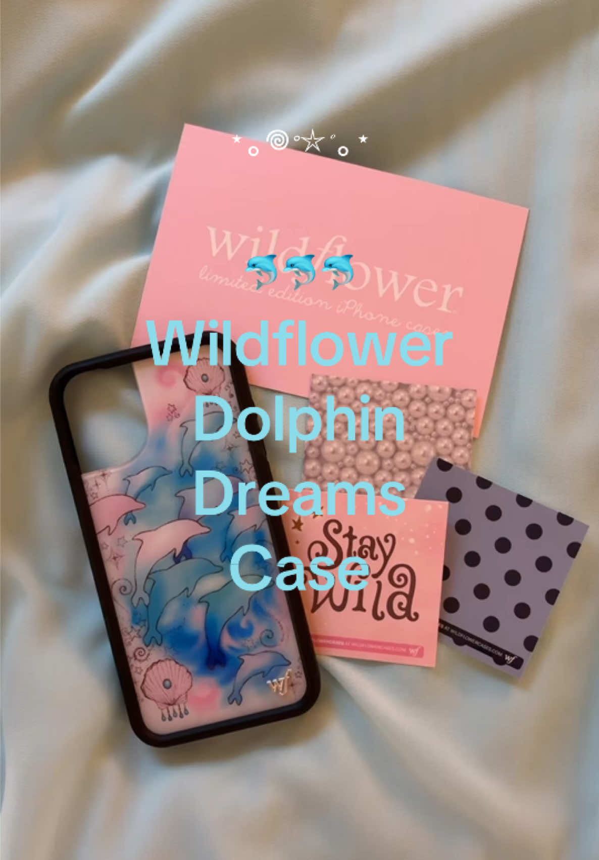 TikTok post by @nataliaxox7 for Wildflower Cases. Caption reads: 🐬🪼🐚🫧⭐️sooo cute @Wildflower Cases....