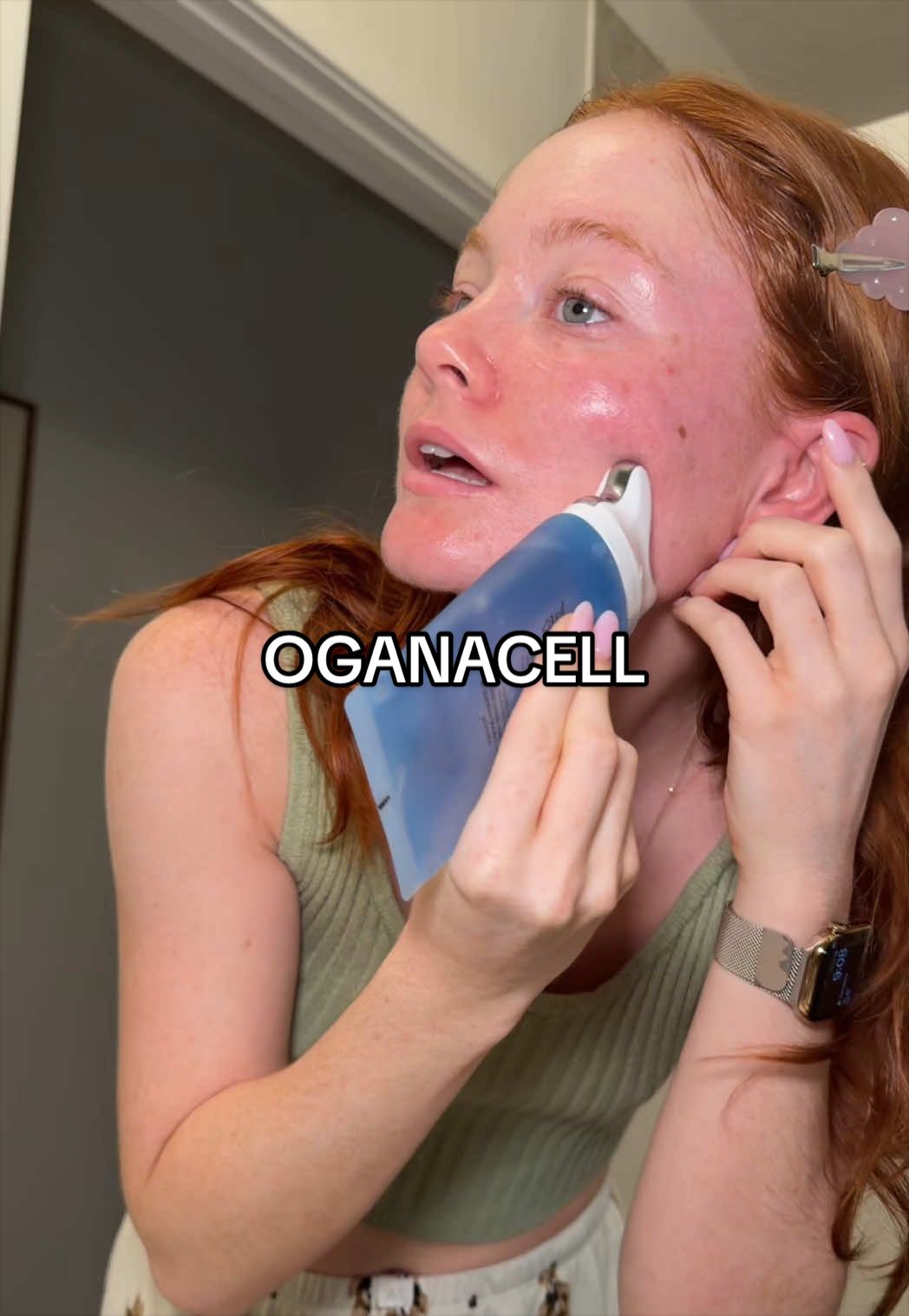 TikTok post by @mackenziedaviz2 for Oganacell. Caption reads: THE DIFFERENCE 🤯 @oganacell US #guasha #pdrn....