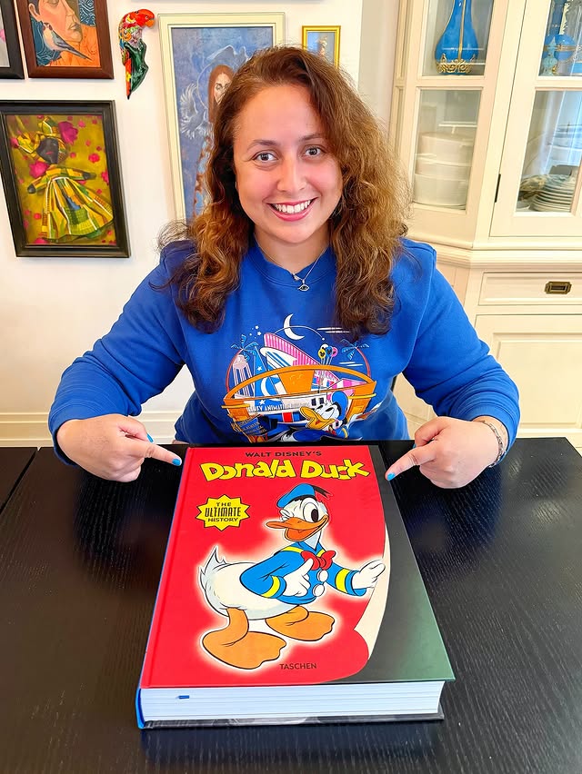 Instagram post by @sam4god for TASCHEN. Caption reads: [...] Duck: The Ultimate History” book by....