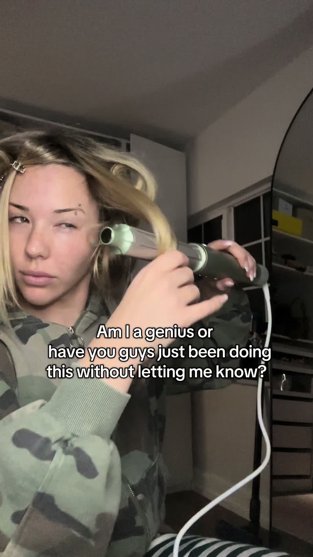 TikTok post by @gucciganggabi for T3 Micro. Caption reads: New blowout meathod unlocked @T3 Micro .