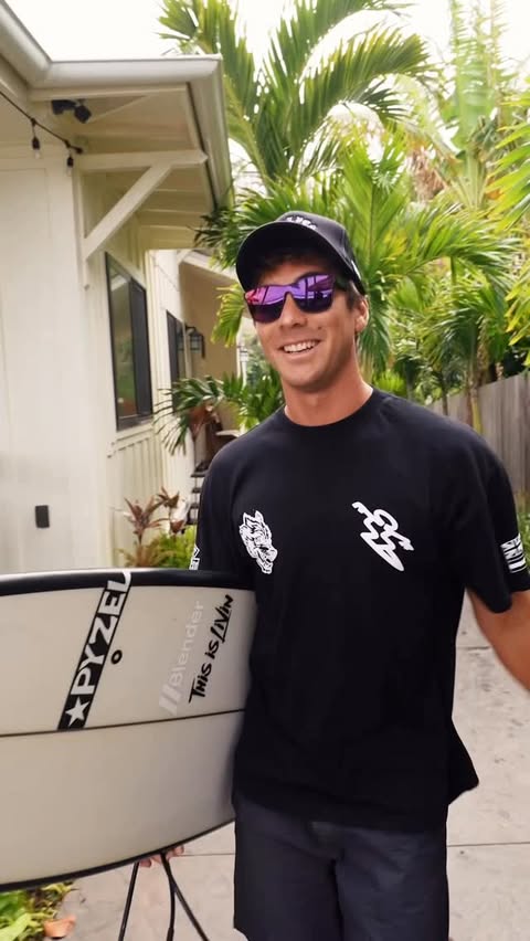 Instagram post by @koarothman for Blenders Eyewear. Caption reads: [...] to surf perfect Pipeline! @blenders....