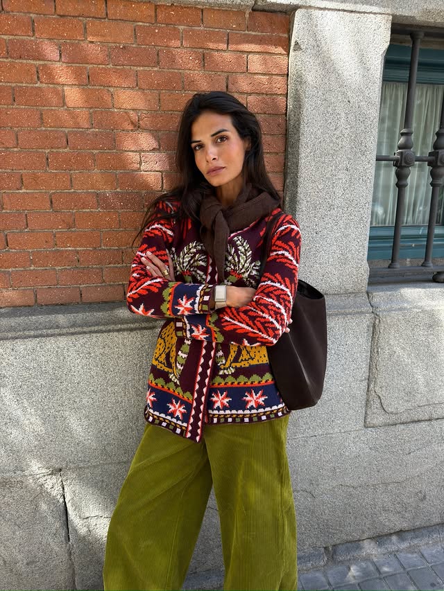 Instagram post by @claramuniz for Boden. Caption reads: It’s officially cardigan season @boden 🤠 Publi.