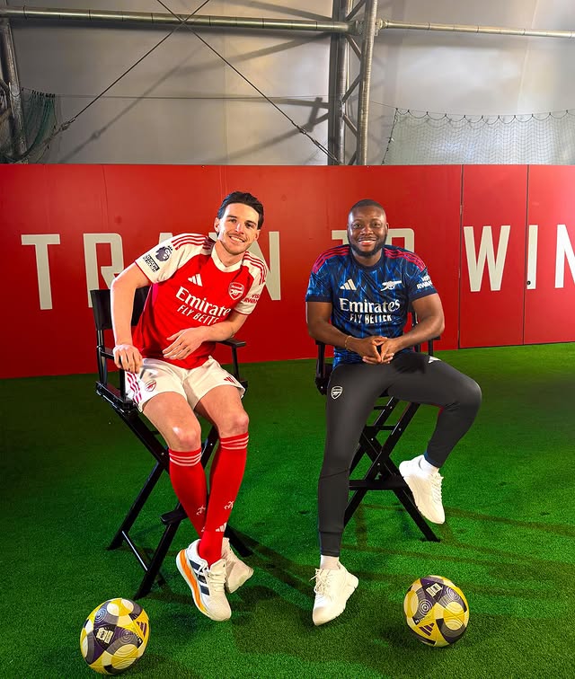 Instagram post by @joelbeya1 for Emirates. Caption reads: [...] a couple of adverts with Arsenal…The....