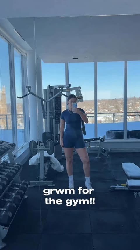 Instagram post by @chloe_despatie for First Health Apparel. Caption reads: [...] morning gym days and getting in a....