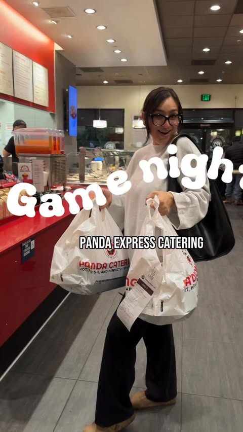 Instagram post by @jackiepaolinelli for Panda Express. Caption reads: Love love love @officialpandaexpress so happy we....