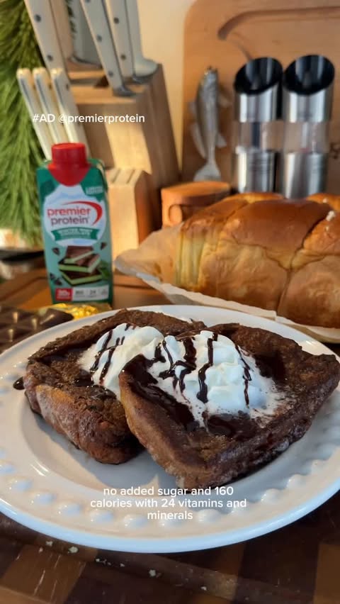 Instagram post by @jesscostantino for Premier Protein. Caption reads: #AD @premierprotein winter mint chocolate is a....