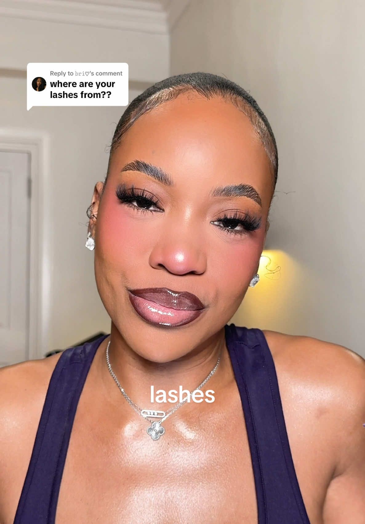 TikTok post by @mikaimcdermott for TATTI LASHES. Caption reads: Replying to @𝚋𝚛𝚒♡︎ all about my lashes @TATTI....