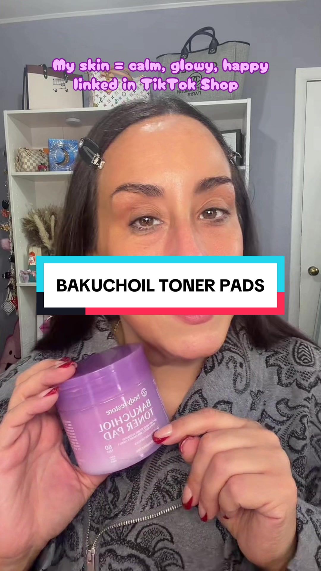 TikTok post by @djjencastle for Body Restore. Caption reads: Korean skin care, @Body Restore Shop Bakuchoil....