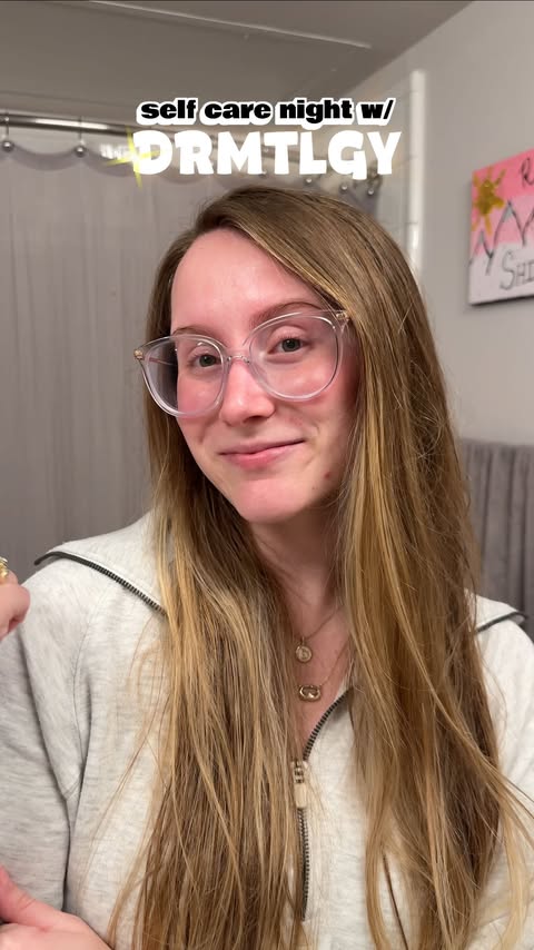 Instagram post by @dgpatwal for DRMTLGY. Caption reads: a self care night with @drmtlgy is exactly what I....