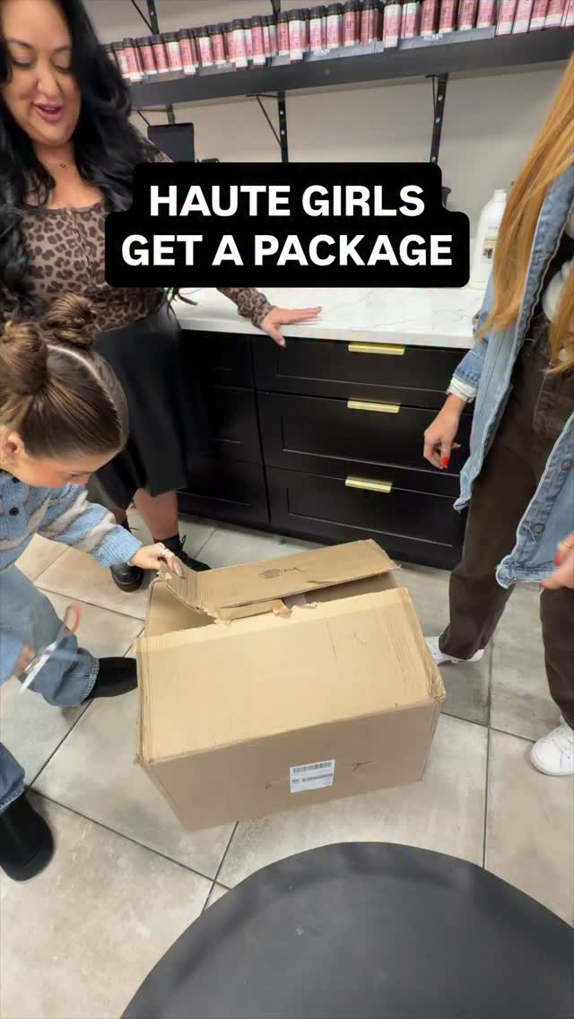 Instagram post by @hautehairdiaries for DESIGNME Hair. Caption reads: The holidays came early for the haute girls thanks....