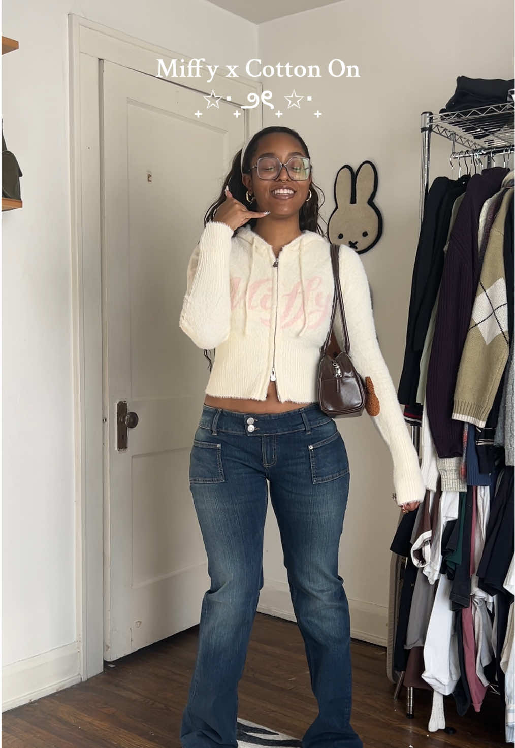 TikTok post by @skittlebunnn for Cotton On. Caption reads: Miffy girls run to @cottonon like right now  ....