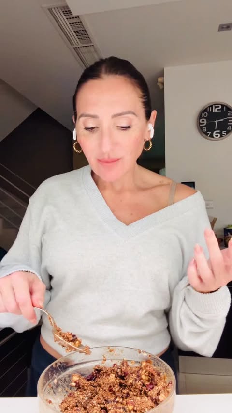 Instagram post by @claireagiusordway for Grenade. Caption reads: AGAIN the healthier ‘protein’ Christmas log but....