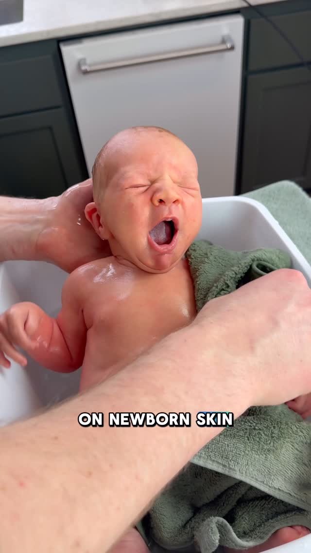 Instagram post by @thedoctorsbjorkman for Honest. Caption reads: Once the umbilical cord stump falls off, it’s time....