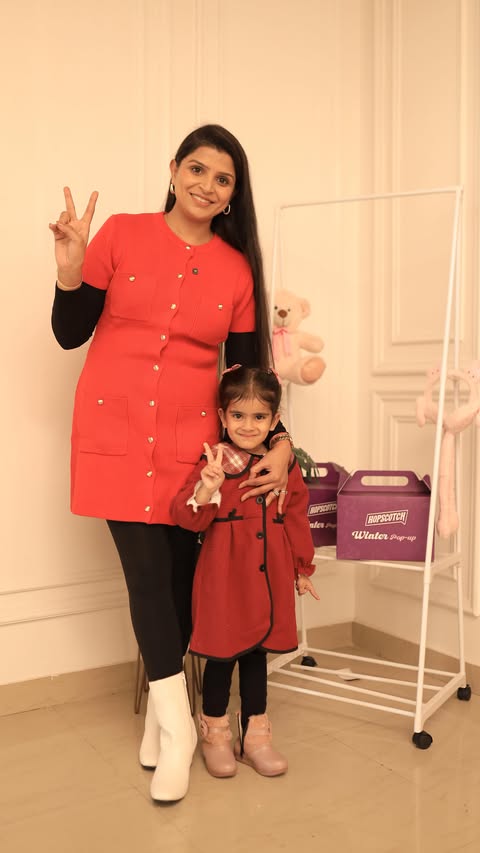 Instagram post by @rocking_vedaant for Hopscotch. Caption reads: We’re officially in our winter era 🧥❄️....