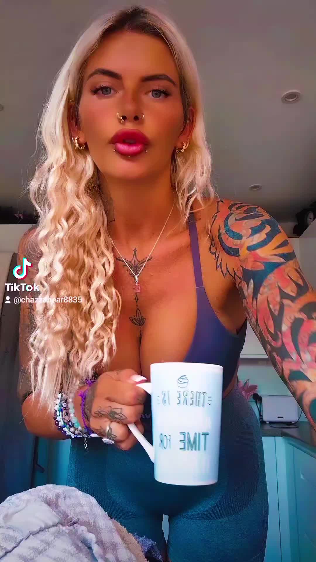 TikTok post by @chazzabear8835 for Myla's Moss. Caption reads: [...] #fyp #foryoupage❤️❤️ #blondie @MYLASMOSS.