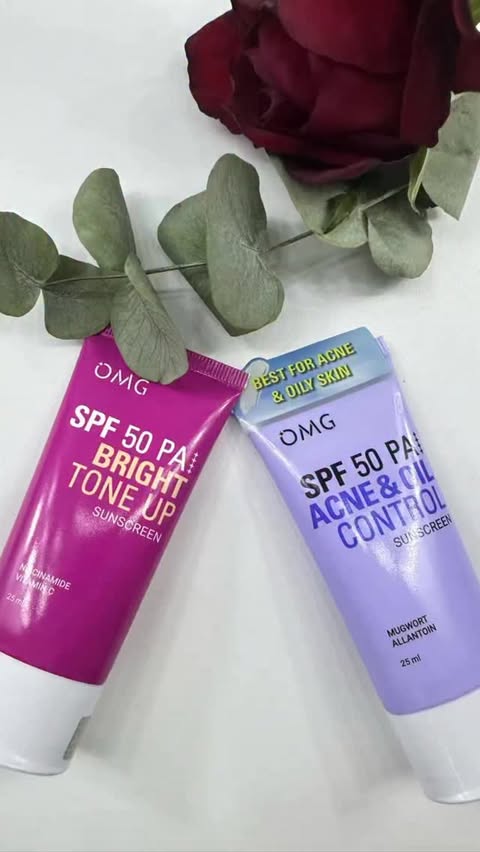 Instagram post by @desypratama for OMG. Caption reads: [...] dan Acne & Oil Control Sunscreen dari....