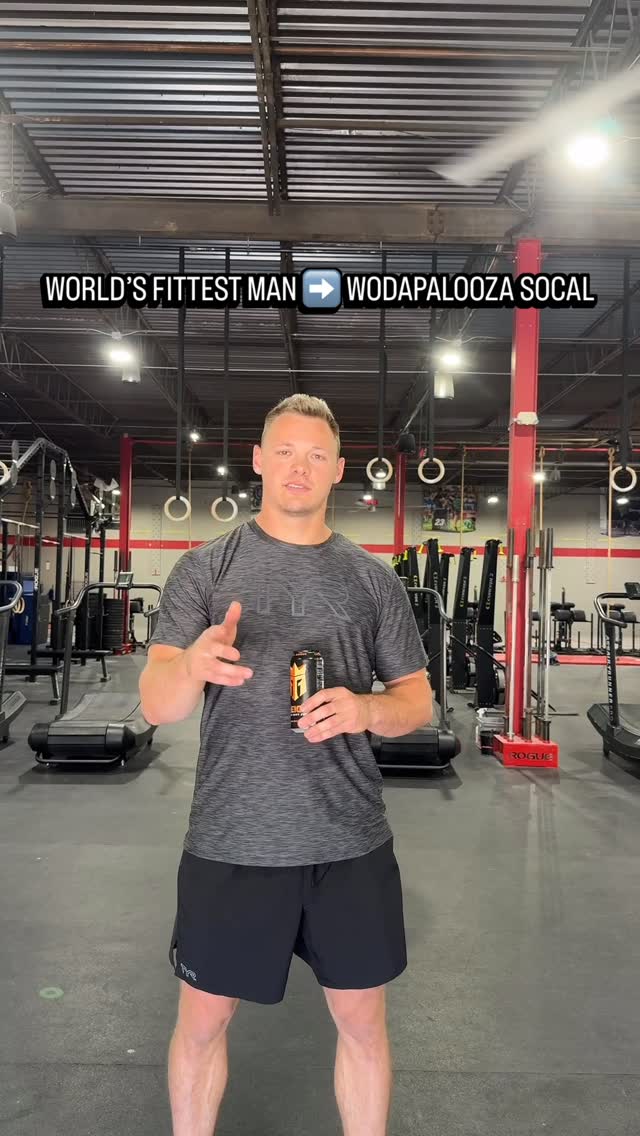 Instagram post by @jhopper3 for Reign Body Fuel. Caption reads: The World’s Fittest Man takes on @wodapalooza next....