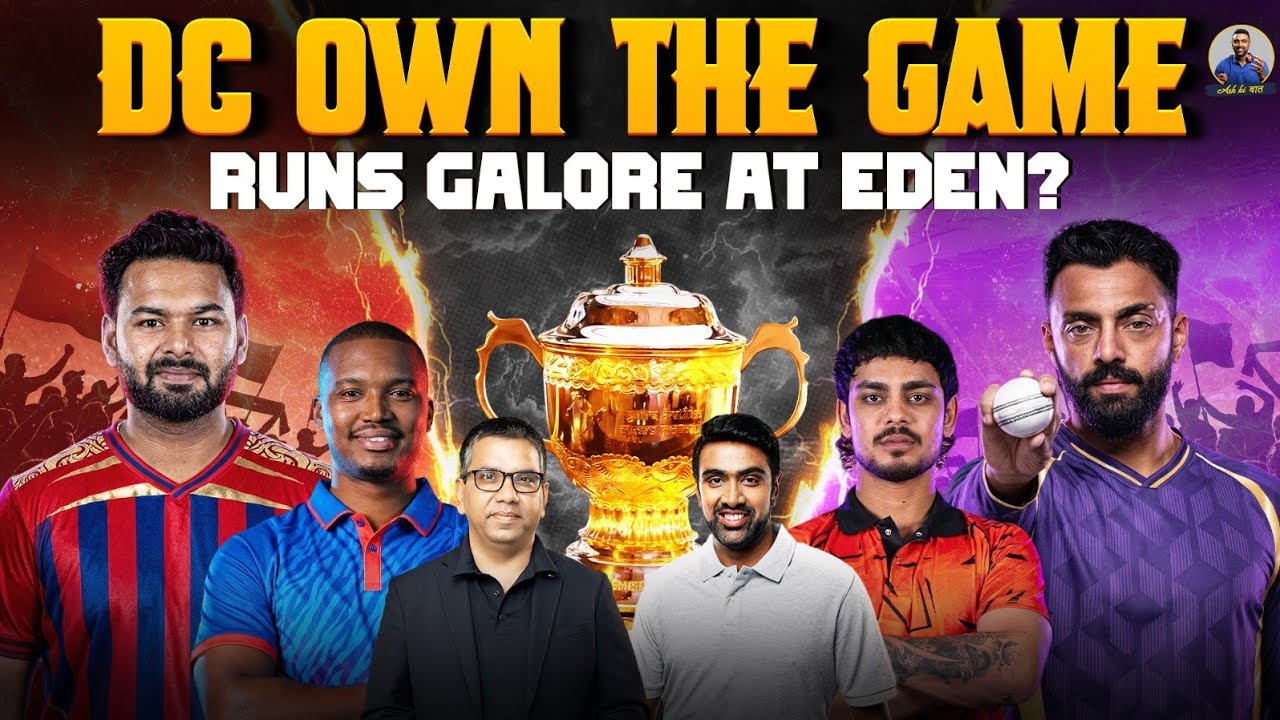 YouTube post by @ashkibaat99 for CoinSwitch. Caption reads: [...] and preview SRH vs KKR Platforms like....