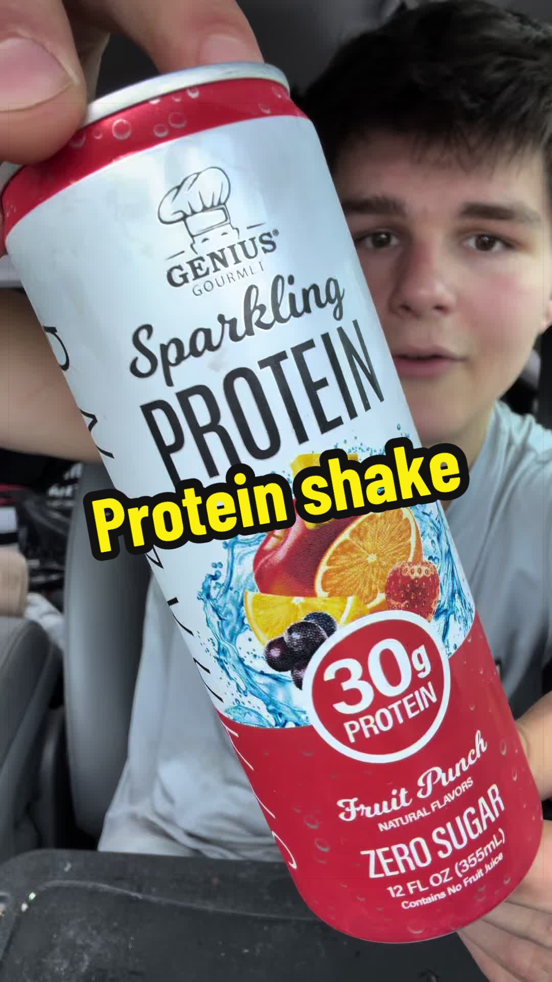 TikTok post by @maximus_munch for Genius Gourmet. Caption reads: [...] #sparklingwater #drinkreview @Genius Gourmet.