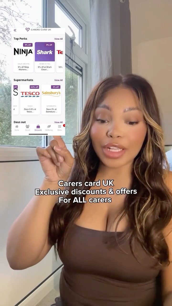 Instagram post by @the_chosen_twox for Channel Mum. Caption reads: @carerscarduk | Calling all carers paid or unpaid....