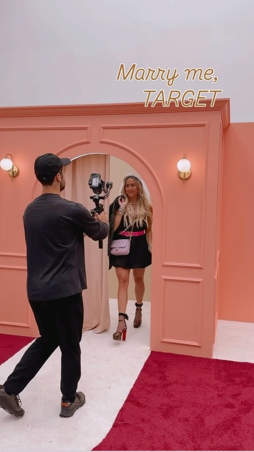 Instagram post by @ashleigh.malangone for Refinery29. Caption reads: [...] you so much for having us @target +....