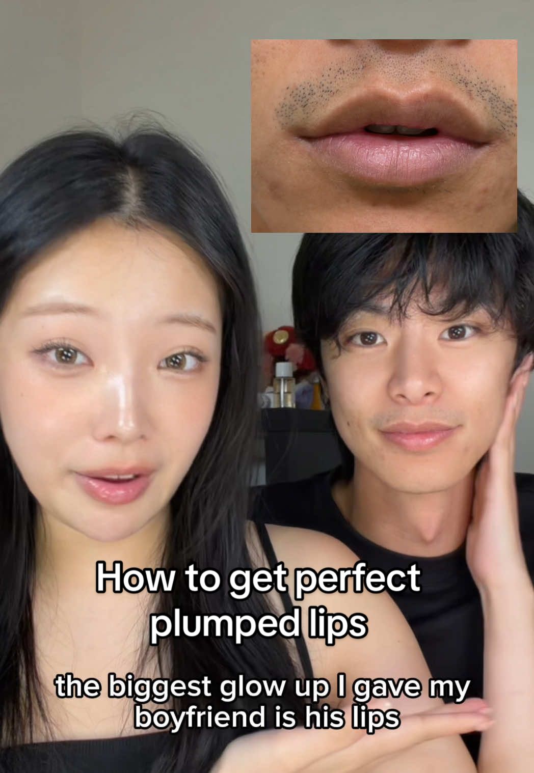 TikTok post by @l_yuhann for Naturium. Caption reads: How to properly lip care to get rid of dead skin....