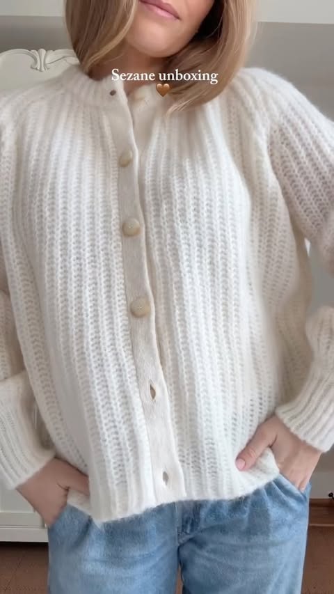 Instagram post by @sophierframpton for Sezane. Caption reads: The best sweater @sezane 

Outfits,winter....