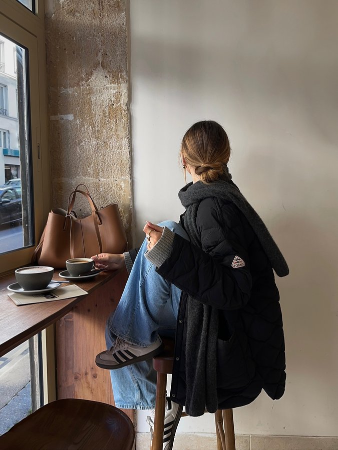 Instagram post by @lise_frt for Pyrenex. Caption reads: Getting ready for winter with this cute....