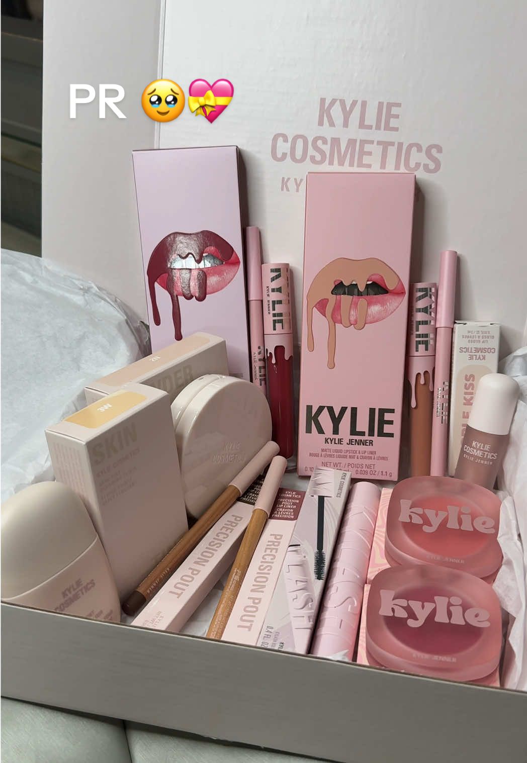 TikTok post by @anjane.xo for Kylie Cosmetics. Caption reads: @Kylie Cosmetics knows how to surprise a [...].