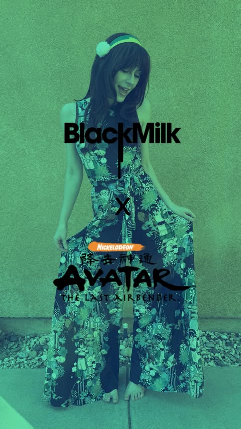 Instagram post by @michaelamostly for Blackmilk Clothing. Caption reads: @blackmilkclothing x ATLA collab is live!!....