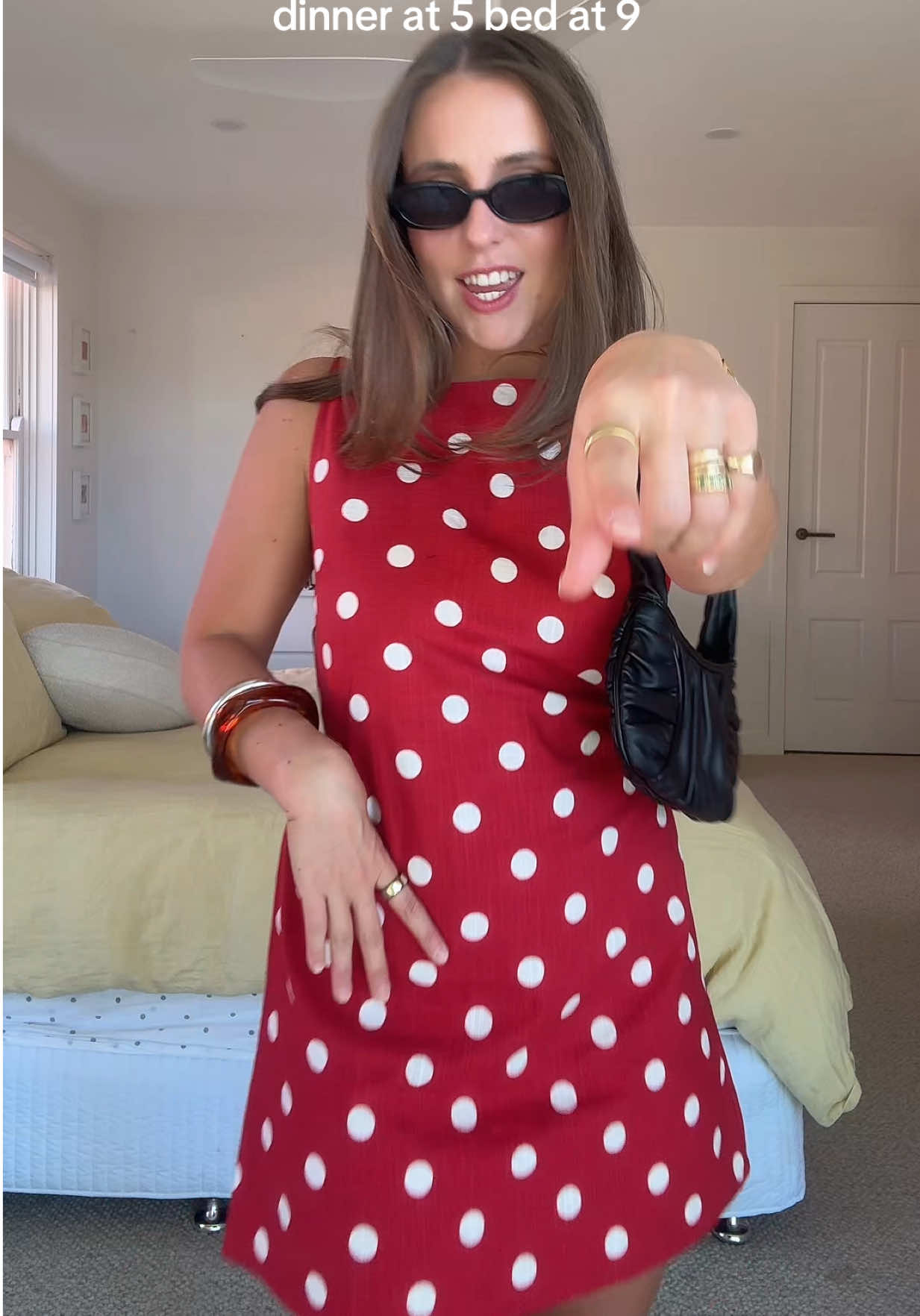 TikTok post by @mariellelemieux for Mister Zimi. Caption reads: @Mister Zimi this dress has my heart 🍒 #ootd....