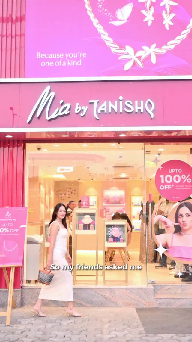 Instagram post by @shivaniipancholi for Mia by Tanishq. Caption reads: Gold that fits my vibe every day, not just....