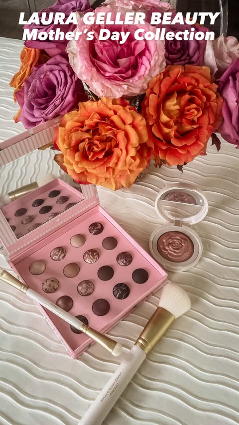 Instagram post by @sunitabdass for Laura Geller Beauty. Caption reads: [...] limited-edition @DraperJames x....