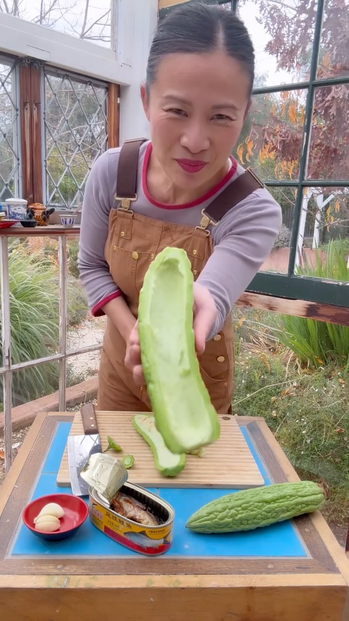 Instagram post by @pohlingyeow for SunRice. Caption reads: Roasted Rice Congee with Stir Fried Dace,....