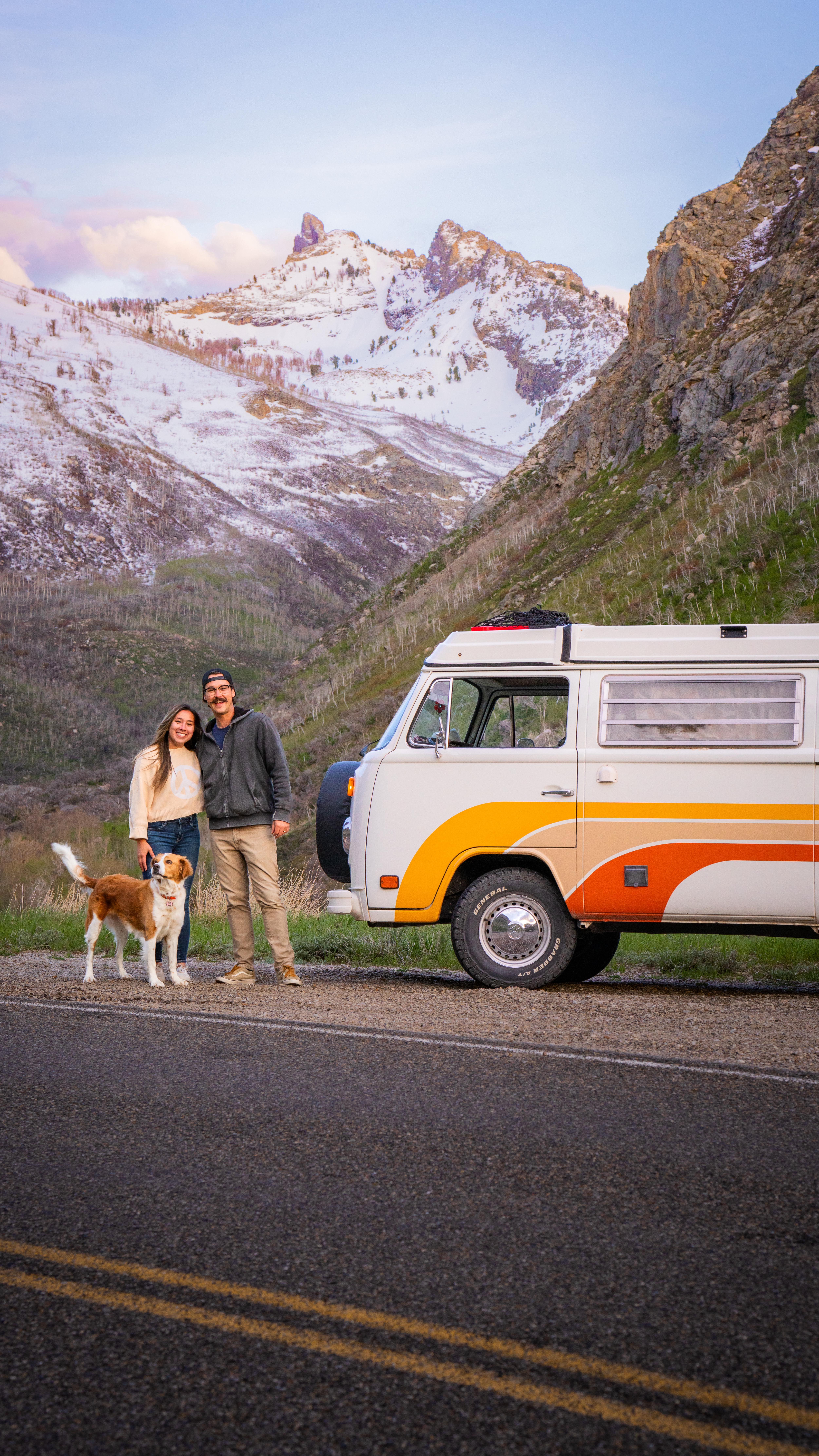 Instagram post by @packthebus for Travel Nevada. Caption reads: No deadlines. No detours. Just wherever the sun....