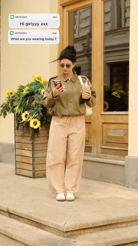 Instagram post by @ekaterine.tugushi for Cicybell. Caption reads: [...] jacket with these pants from @cicybell.us ￼....