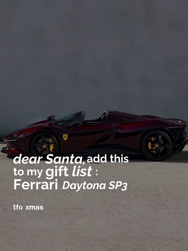 Instagram post by @thefashionobserve for Ferrari. Caption reads: advent calendar, day 8 : the ferrari sp30 - the....