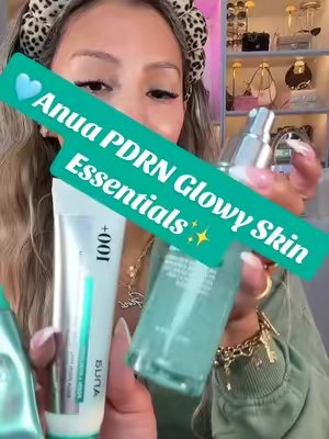TikTok post by @giniglow for Anua Store US. Caption reads: [...] testimony. Results may vary. @Anua Store US....