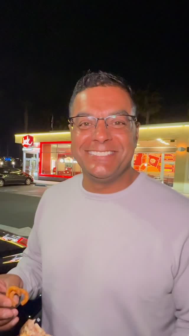 Instagram post by @natalientheaguilars for Jack In The Box. Caption reads: @jackinthebox got dad out here sneaking out for a....