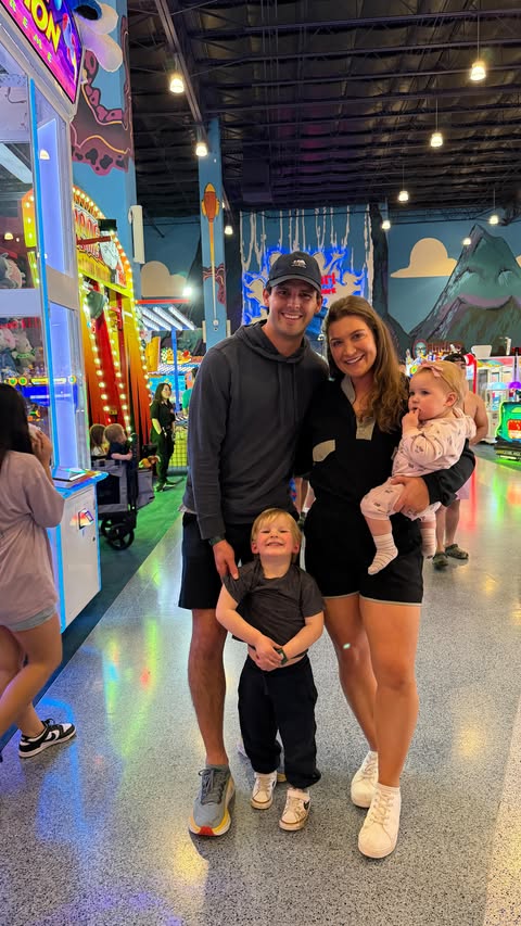 Instagram post by @audreymadstowe for Kalahari Resorts & Conventions. Caption reads: Your sign to book the family trip! A fun day well....