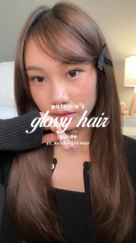 Instagram post by @patripinedaa for Kristin Ess Hair. Caption reads: consider me glossed & found #KristinEssHairPartner....