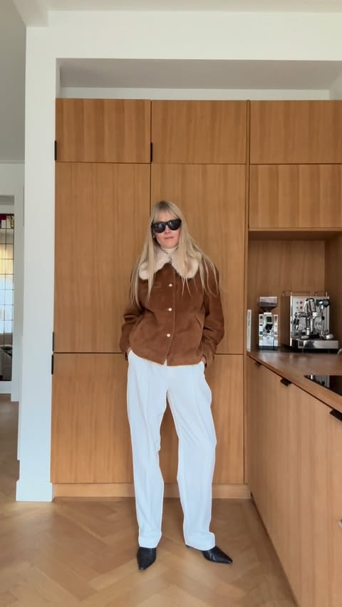 Instagram post by @lindatol_ for Source Unknown. Caption reads: Winter Tones @sourceunknown_official #fallfashion....