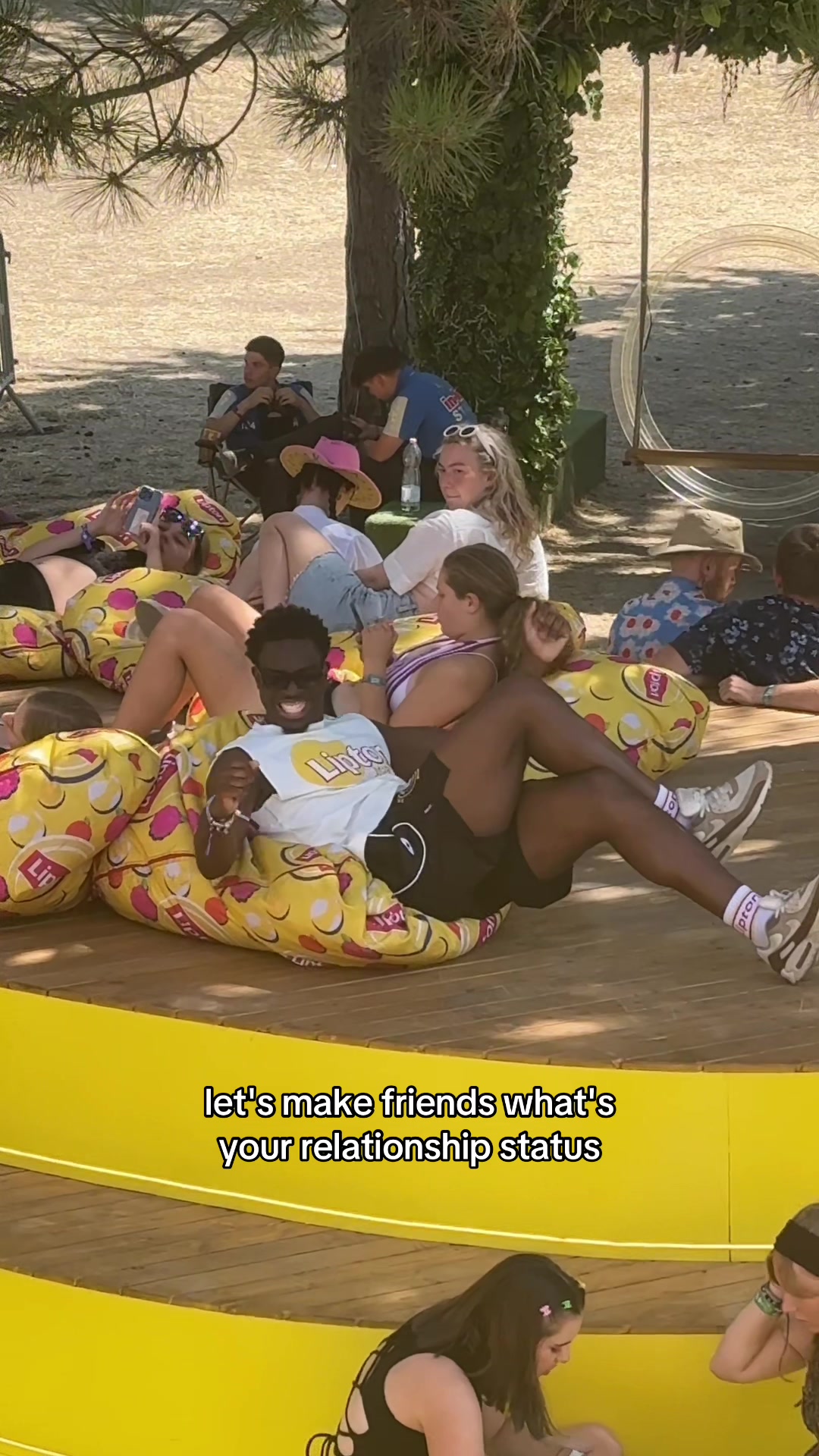 TikTok post by @yourboymoyo for Lipton Ice Tea Switzerland. Caption reads: AD Welcome to my @liptonicetea crib! A time was....