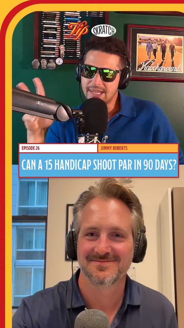 Instagram post by @chadmumm for Knockaround. Caption reads: [...] shoot par in 90 days, presented by....